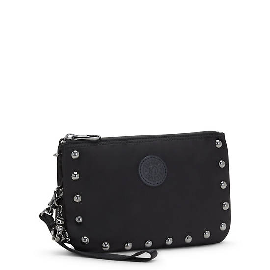 Kipling Creativity Extra Large Metallic Wristlet Táska Fekete | HU 2064FD